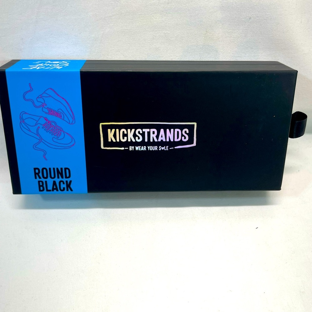 Kickstrands by‎ Wear Your Sole Round Black/White Patterned Hip Hop Shoelaces New